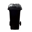 120Lt BLACK WHEELIE BIN