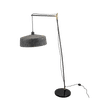 BRIGHTSTAR METAL & PET FLOOR LAMP WITH MARBLE & GREY FELT SHADE