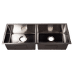 AQUATECH STAINLESS STEEL DOUBLE BOWL 1030x435mm WASHTROUGH + WASTE AND PLUG