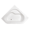 CERAMIC INDUSTRIES PIAZZA WHITE 1350mm CORNER BATH TUB