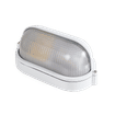 RADIANT ES WHITE 60w 200x110mm OVAL HALFMOON BULKHEAD FITTING
