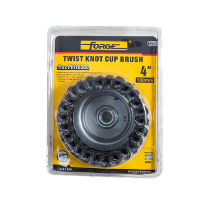 FORGE TCA2100 100mm TWIST KNOT CUP BRUSH NUT 