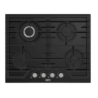 DEFY 65cm SLIMLINE GAS ON GLASS HOB WITH WOK