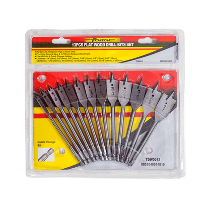 FORGE TDW0013 6mm-25mm 13 PIECE WOOD DRILL BIT SET 