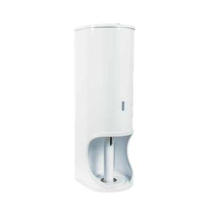 LOCKABLE 3 ROLL WHITE TOILET ROLL HOLDER