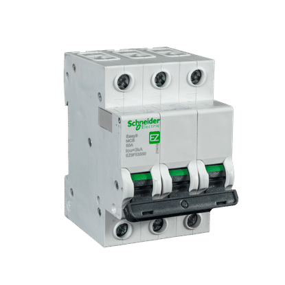 SCHNEIDER EASY9 3 POLE CURVE C 3ka 50a MCB
