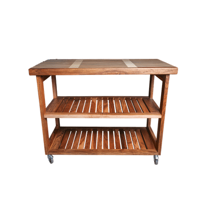 1200x600x870mm TEAK AND MUKWA SAVANNAH KITCHEN ISLAND 