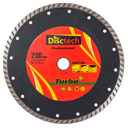 DISCTECH TURBO RIBBED 230mm DIAMOND CUTTING DISC