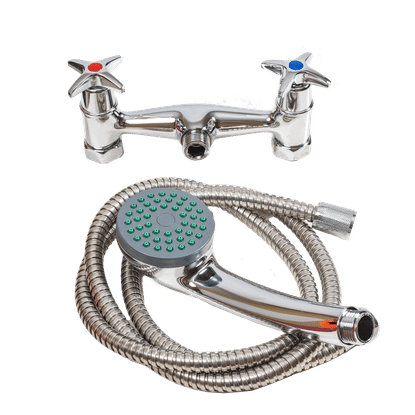 TIEMA ZS57502 STAR HANDLE WALL MOUNT SHOWER MIXER WITH SHOWER ATTACHMENTS