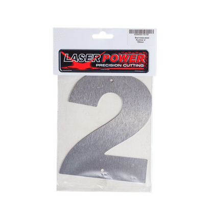 LASER POWER No.2 150mm STAINLESS STEEL NUMBER