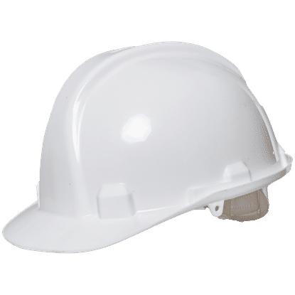 WHITE 6 POINT BUILDERS SAFETY HARD HAT