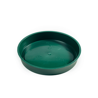 ROUND PLASTIC GREEN 15cm PLANT SAUCER