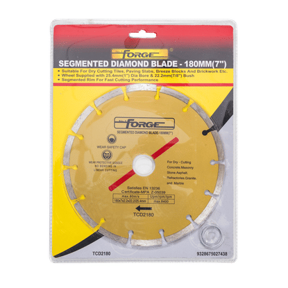 FORGE DRY SEGMENTED 180mm DIAMOND BLADE 