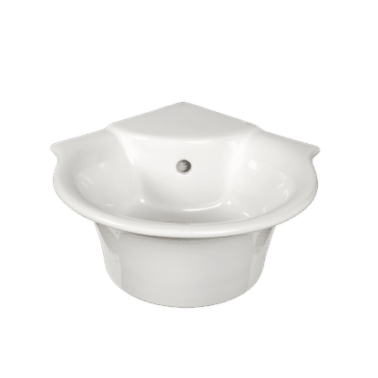 COMPACT WHITE CORNER BASIN