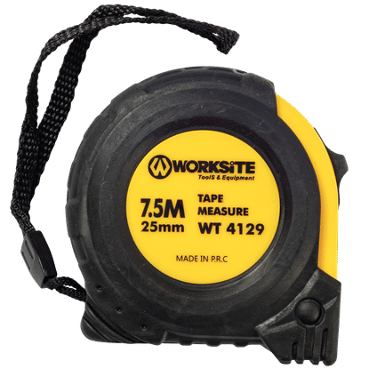 WORKSITE COMFORT GRIP 7.5m TAPE MEASURE