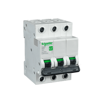 SCHNEIDER EASY9 3 POLE CURVE C 3ka 32a MCB