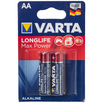 VARTA LONG LIFE MAX POWER 2 PACK AAA ALKALINE BATTERY
