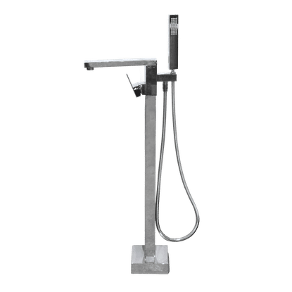 CHROME SQUARE FREESTANDING BATHTUB MIXER