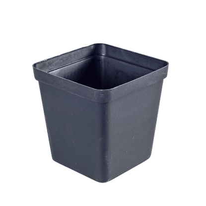 SQUARE PLASTIC BLACK 9cm PLANT POT
