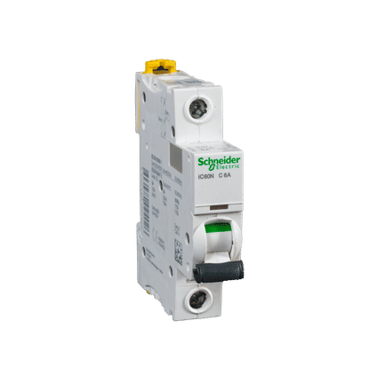 SCHNEIDER ACTI9 1 POLE CURVE C 6ka 6a MCB