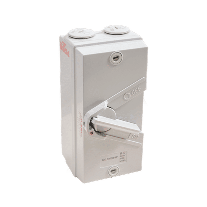 SYNERJI GREY 4 POLE 63a ISOLATOR SWITCH