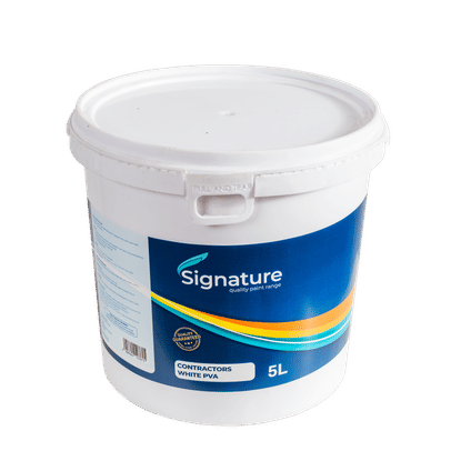 SIGNATURE CONTRACTORS PVA WHITE 5Lt PAINT
