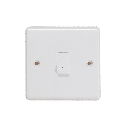 KENGO CURVE 1 GANG 2 WAY WHITE  SWITCH 