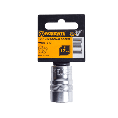 WORKSITE ½" DRIVE 17mm HEXAGONAL SOCKET