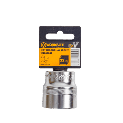 WORKSITE ½" DRIVE 32mm HEXAGONAL SOCKET