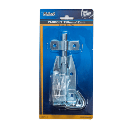 FORGE ZINC PLATED 150x12 DOUBLE EYE PADBOLT