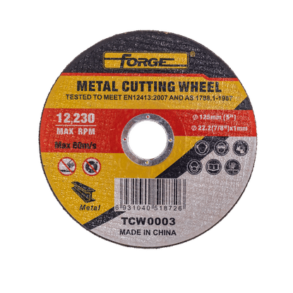 FORGE 125x1x22.5mm METAL CUTTING DISC