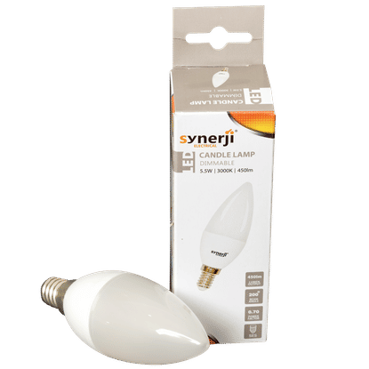 SYNERJI WARMWHITE DIMMABLE SES C38 5.5w LED LAMP
