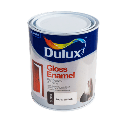 DULUX GLOSS ENAMEL DARK BROWN 1Lt PAINT