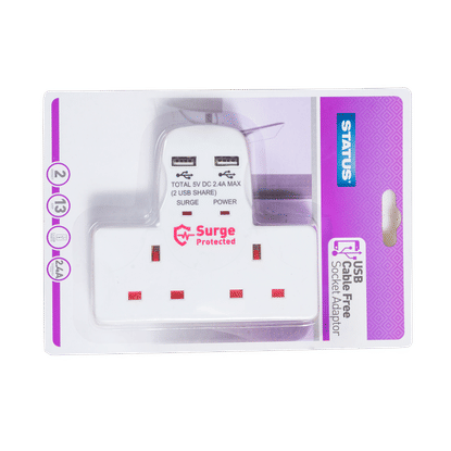 STATUS 2 WAY CABLE FREE SOCKET + 2USB