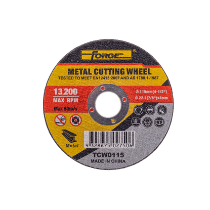 FORGE 115x3x22.2mm METAL CUTTING DISC