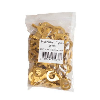 HELLERMANN TYTON BRASS 10mm RING TERMINAL