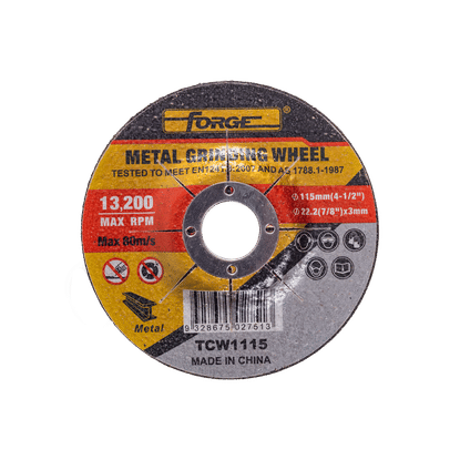 FORGE 115x3x22.2mm METAL GRINDING DISC 