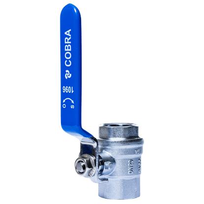 COBRA NIKEL PLATED MILD STEEL HANDLE FxF 20mm BALL VALVE