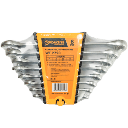 WORKSITE 8pc 8-19mm COMBINATION SPANNER SET