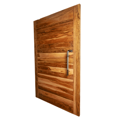 2100x1338mm TEAK SECURITY PIVOT DOOR