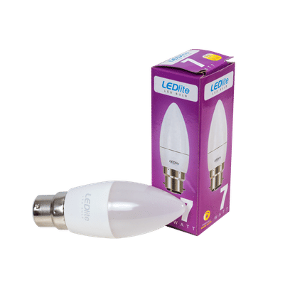 LEDLITE BC DIMMABLE WARMWHITE CANDLE 7w LED LAMP