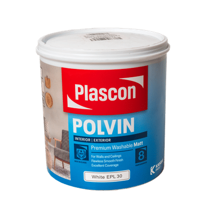PLASCON POLVIN MATT ACRYLIC WHITE 1Lt PAINT