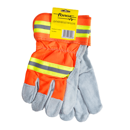 SHORT 26cm LEATHER REFLECTOR GLOVES