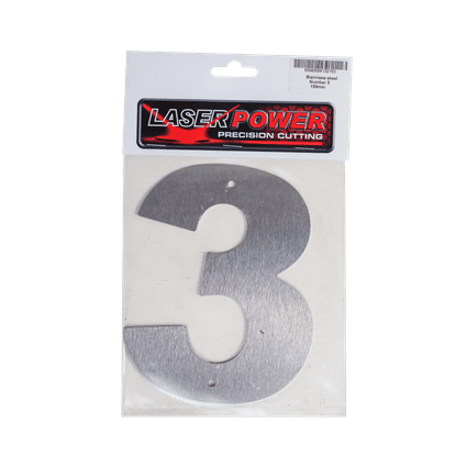 LASER POWER No.3 150mm STAINLESS STEEL NUMBER