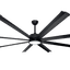 SYNERJI 60" 8 BLADE BLACK CEILING FAN 