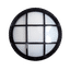 FUMAGALLI GELMI BLACK ROUND GRID E27 OPAL BULKHEAD 