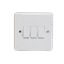 KENGO CURVE 3 GANG 2WAY WHITE  SWITCH