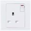 MK 1GANG FLUSH WHITE 13Amp SWITCH SOCKET OUTLET
