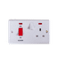 KENGO 13a CURVE 45A DP SWITCH+SWITCHED SOCKET OUTLET+NEON