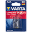 VARTA LONG LIFE MAX POWER 2 PACK AAA ALKALINE BATTERY